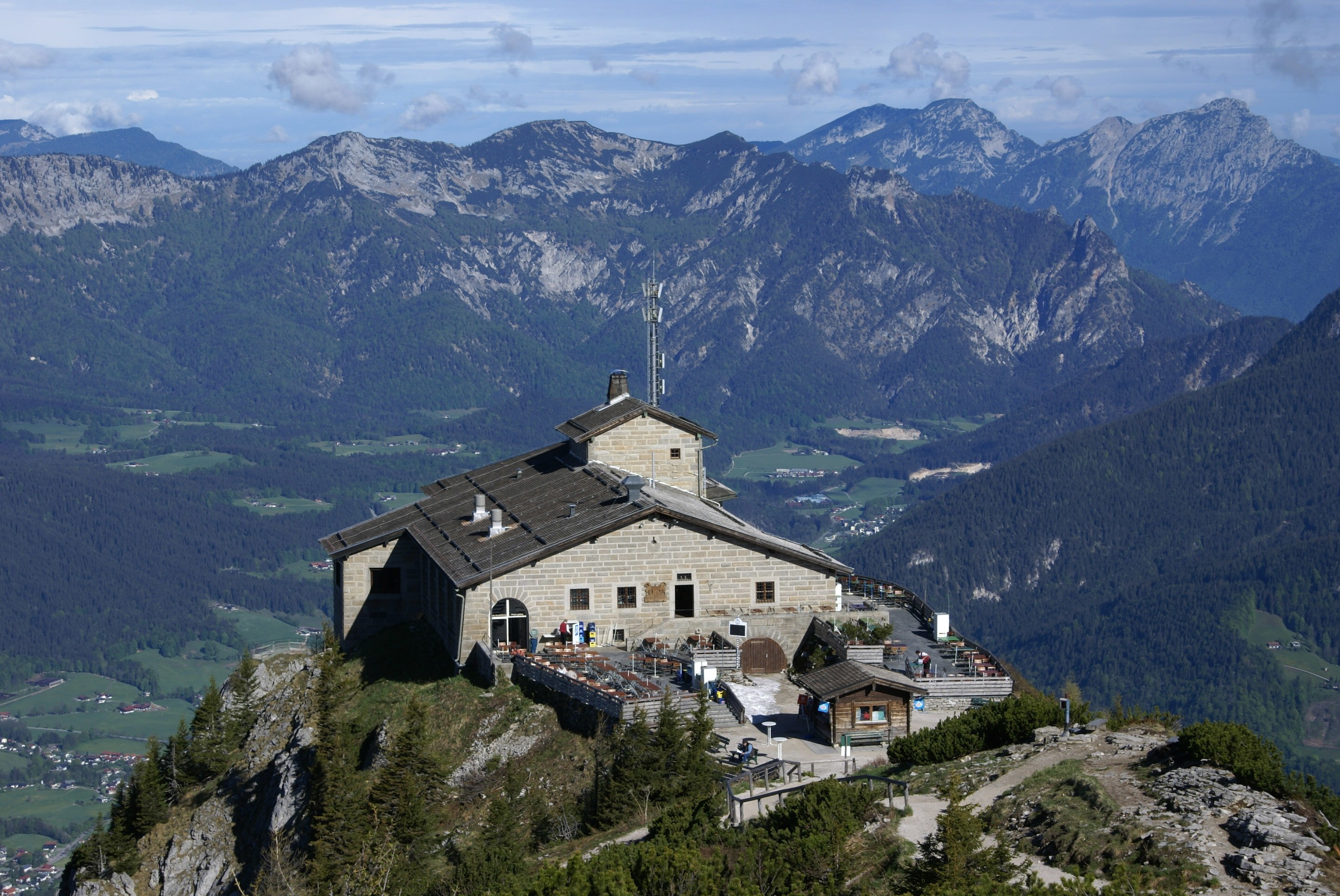 Das Bergrestaurant Kehlsteinhaus auf dem Obersalzberg in Berchtesgaden.

