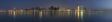 Abu Dhabi Skyline vom Meer aus gesehen.
