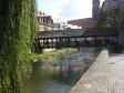 Die Vils in Amberg mit Br�cke und einem Auschnitt der Altstadt.