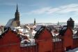 Blick vom Matthiasturm der Ortenburg auf das winterliche Bautzen.