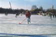 Eislauf auf dem Maschsee in Hannover.