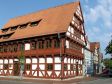 Der Ratsweinkeller in Gifhorn. Das Geb�ude wurde 1562 als Rathaus der Stadt Gifhorn errichtet und dabei mit pr�chtigen Holzschnitzereien verziert. 
Heute befindet sich im Ratsweinkeller ein Restaurant.