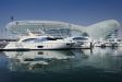 Yas Island mit der permanenten Rennstrecke und der Ferrari World in Abu Dhabi.