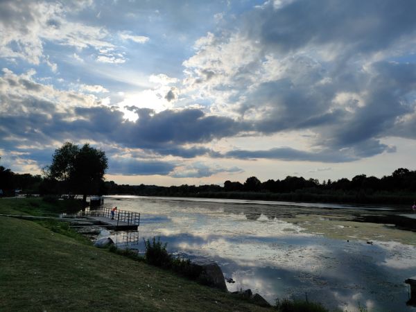 Sonnenuntergang Schiedersee