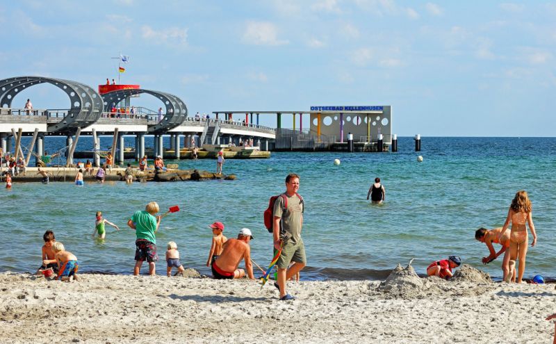 Nordstrand mit Brücke, Kellenhusen Nordstrand mit Brücke, Kellenhusen