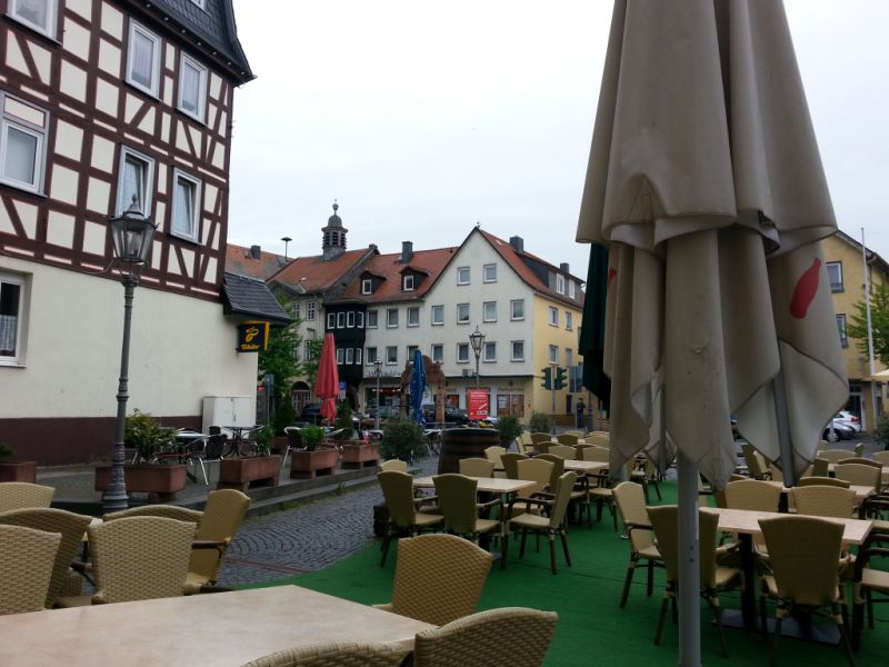 Marktplatz mit Marktbrunnen, Nidda Marktplatz mit Marktbrunnen, Nidda