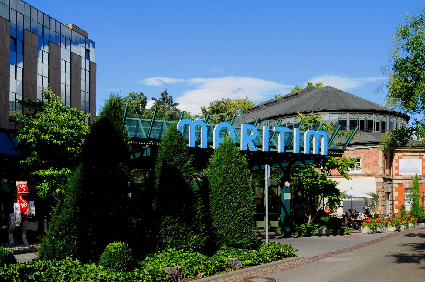 Außenansicht des Maritim Hotel Stuttgart.
