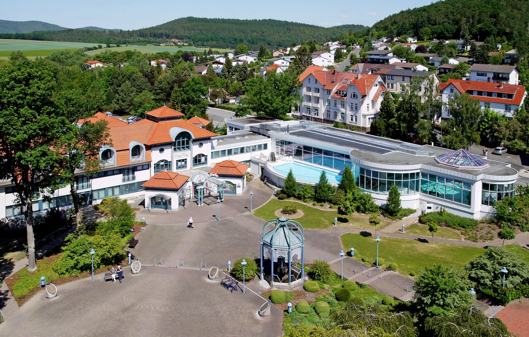 Außenansicht Göbel's Hotel AquaVita, Bad Wildungen.
