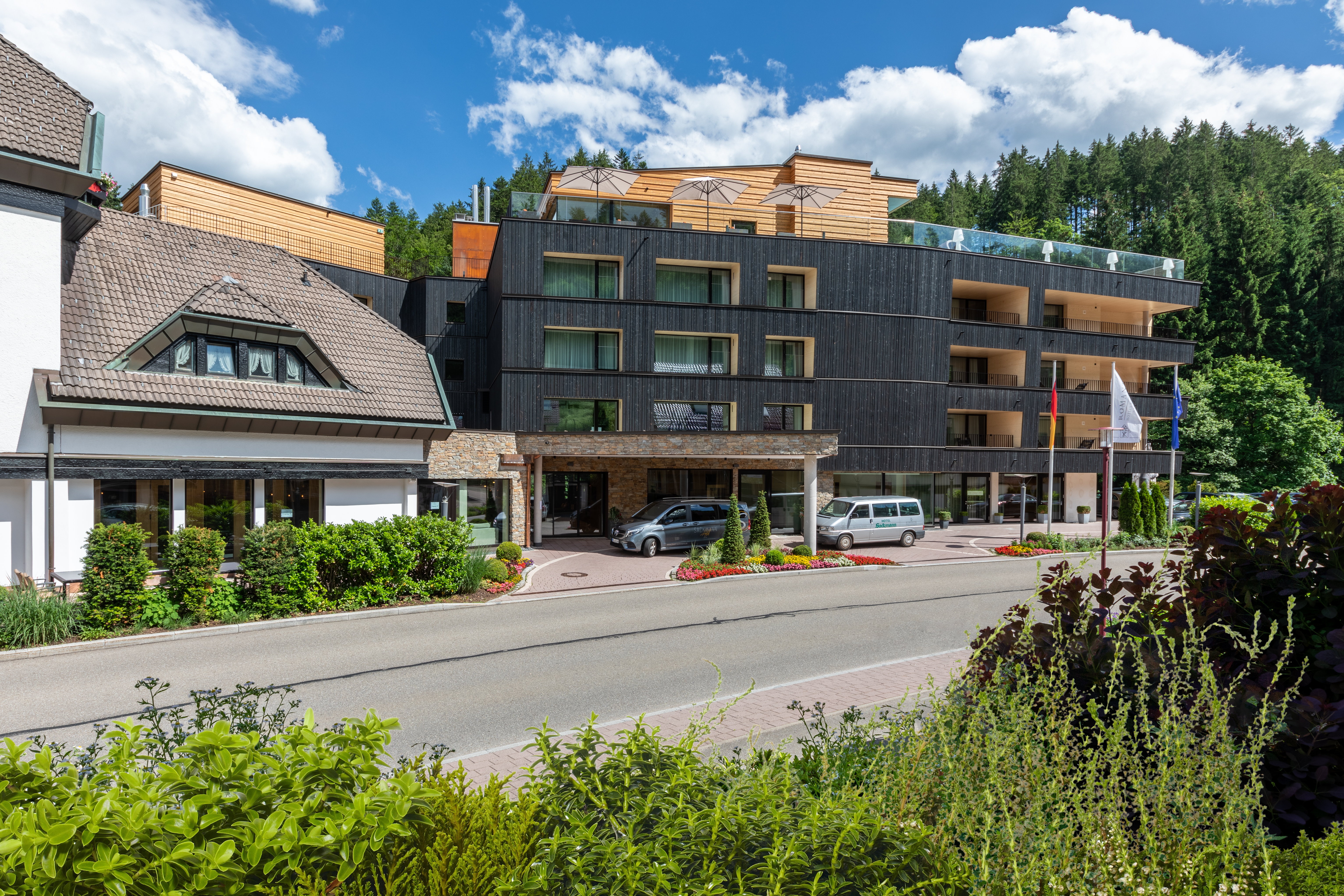 Außenansicht Romantik Hotel Sackmann, Baiersbronn.
