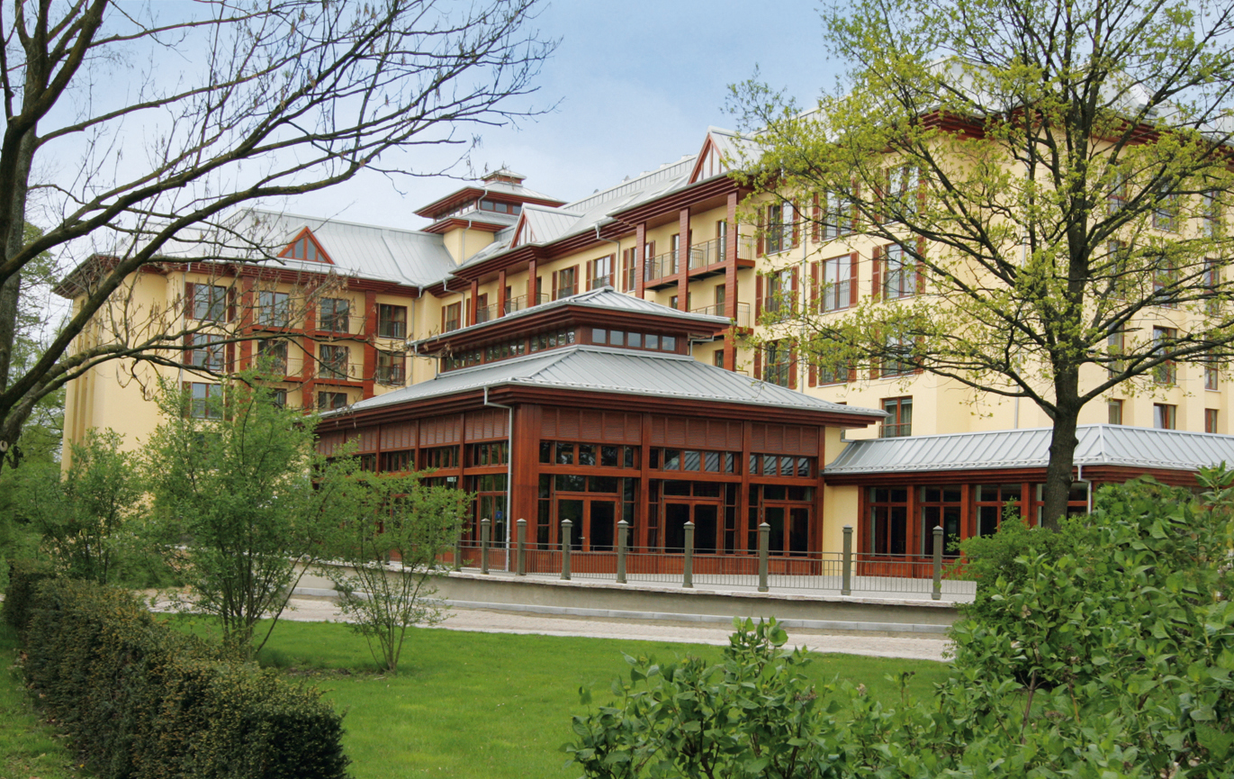 Außenansicht des Lindner Parkhotel Hagenbeck.
