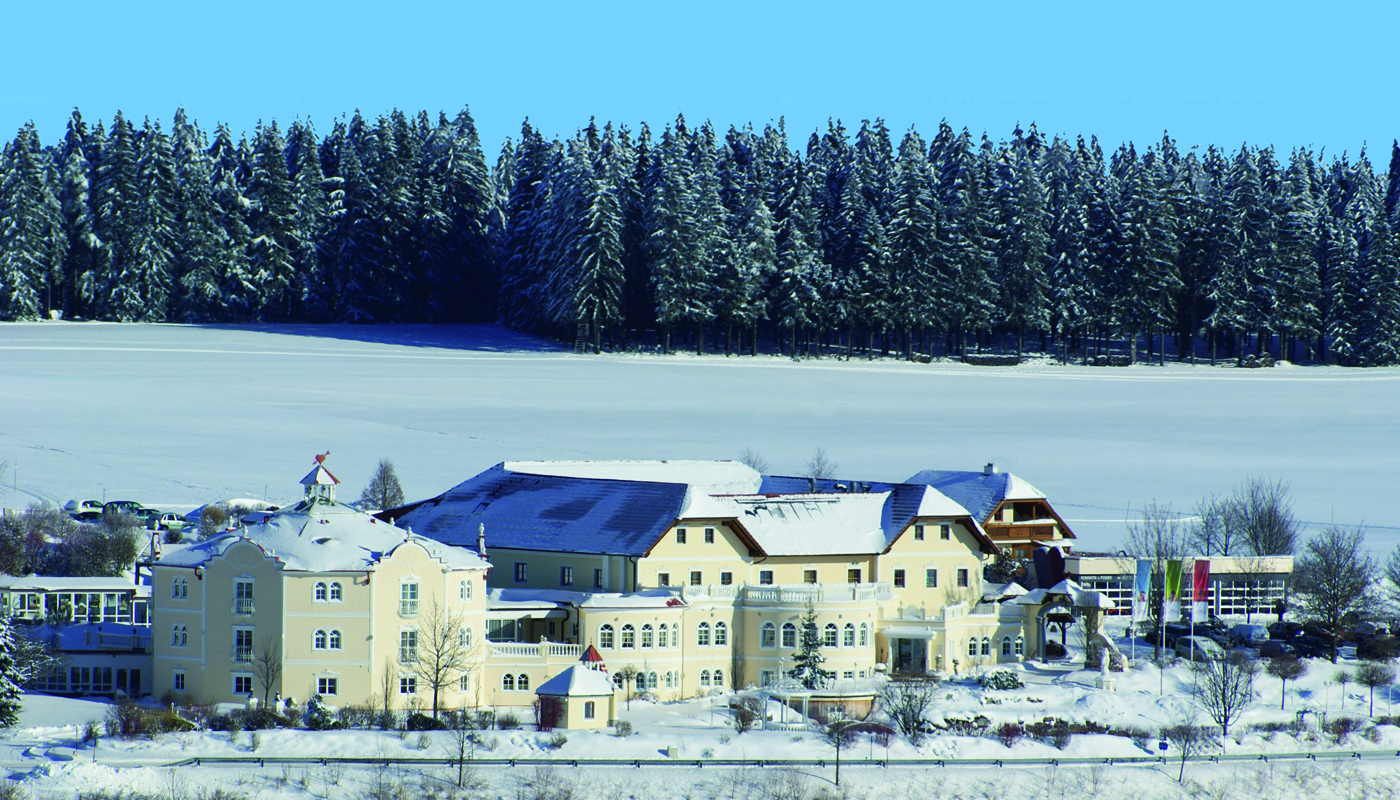 Außenansicht des Hotel Bergergut, Afiesl/Österreich.
