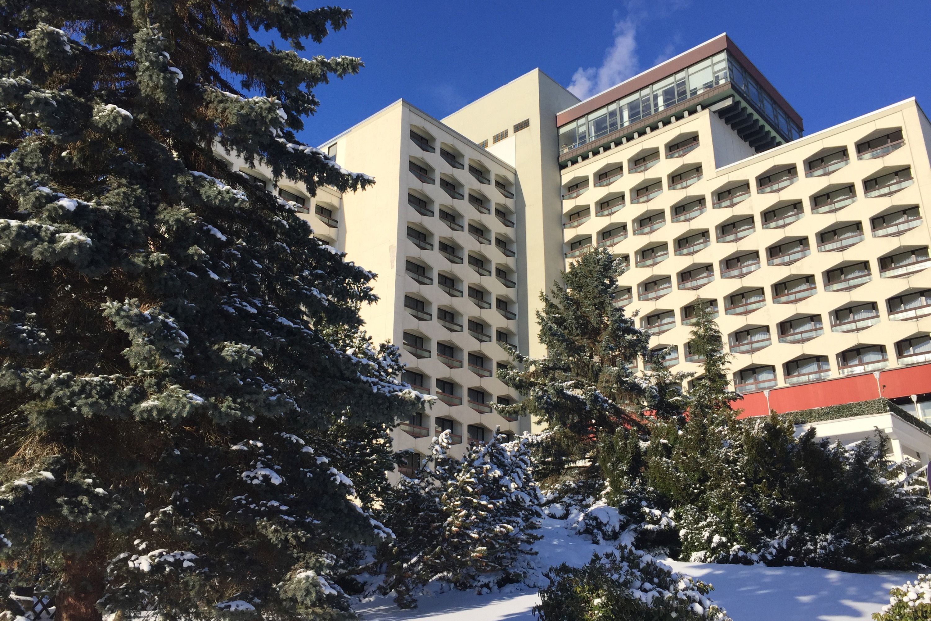 Außenansicht Winter, AHORN Berghotel Friedrichroda.