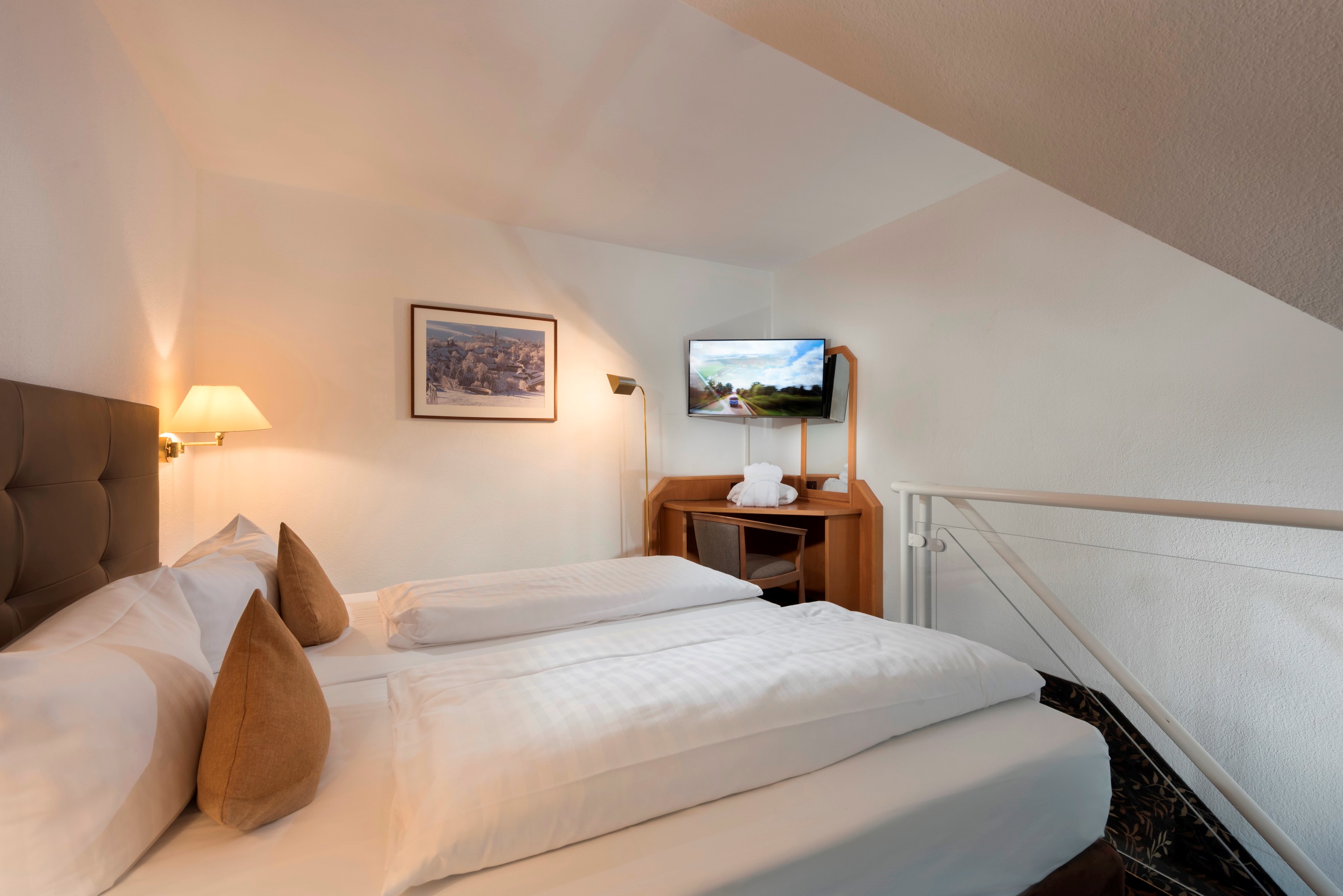 Maisonette Studio Schlafbereich, Best Western Ahorn Hotel Oberwiesthal.