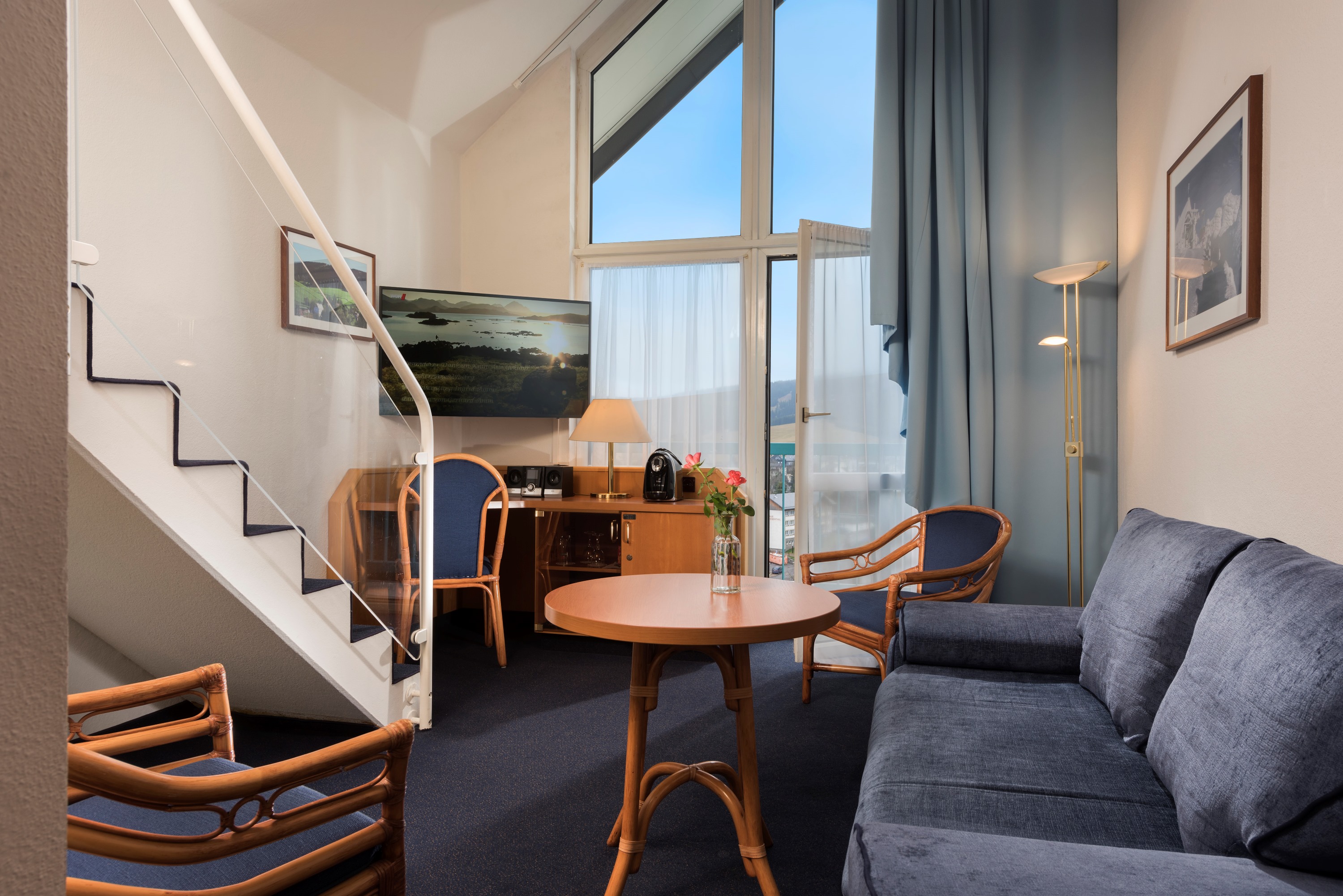 Maisonette Studio Wohnbereich, Best Western Ahorn Hotel Oberwiesthal.