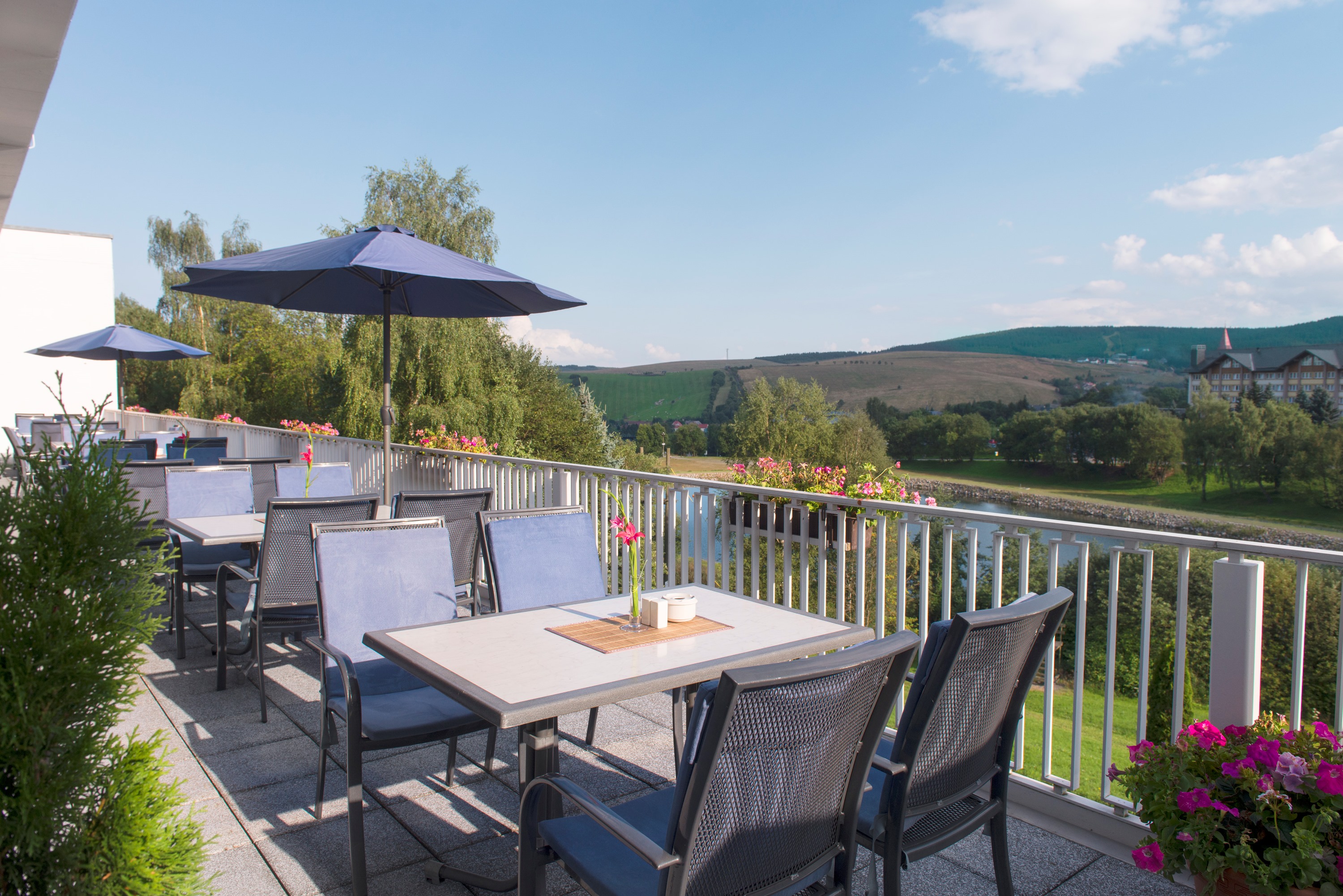 Terrasse, Best Western Ahorn Hotel Oberwiesthal.