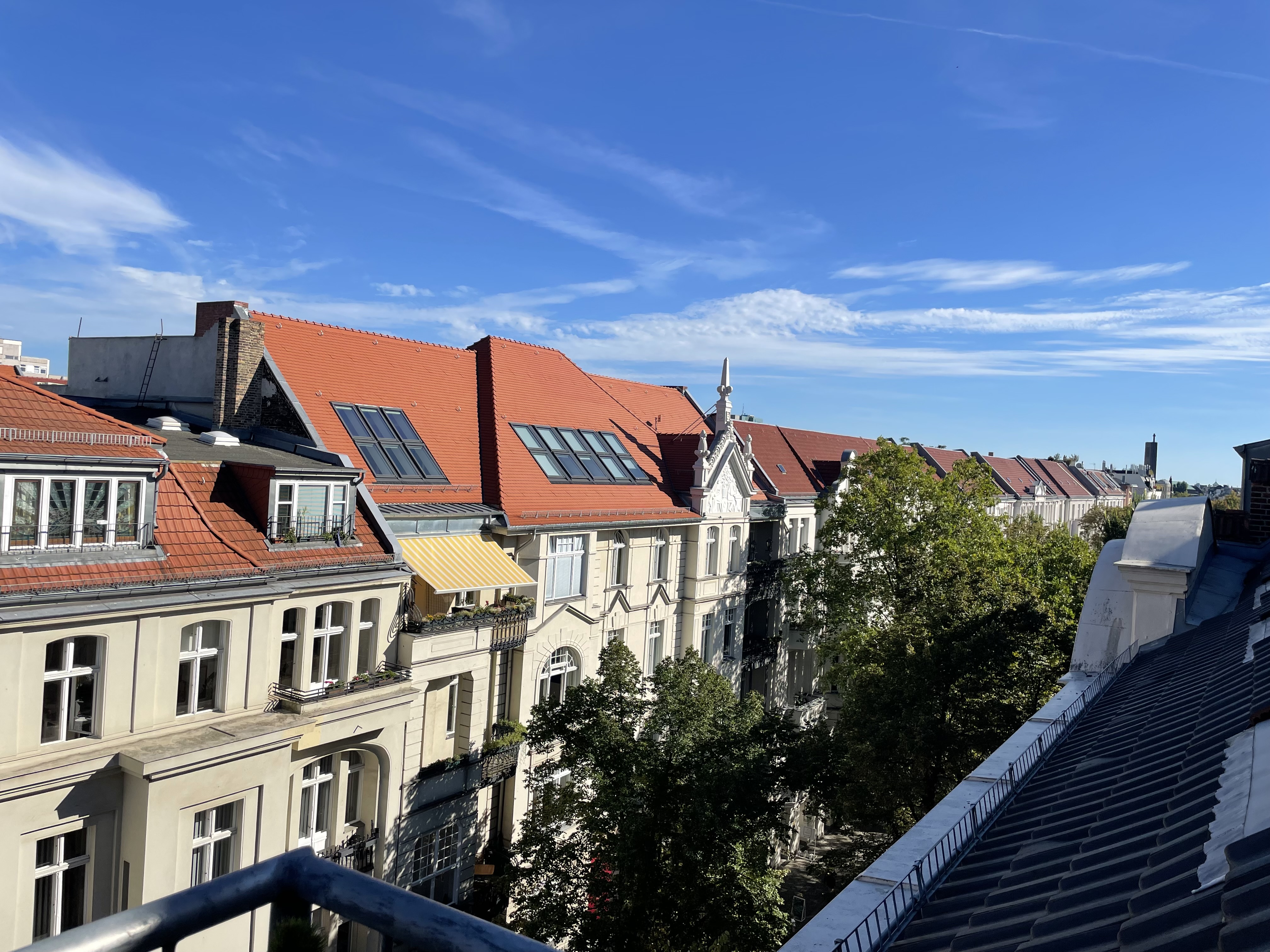 Ausblick vom Balkon der Wellnesssuite im Hotel Augusta, Berlin.
