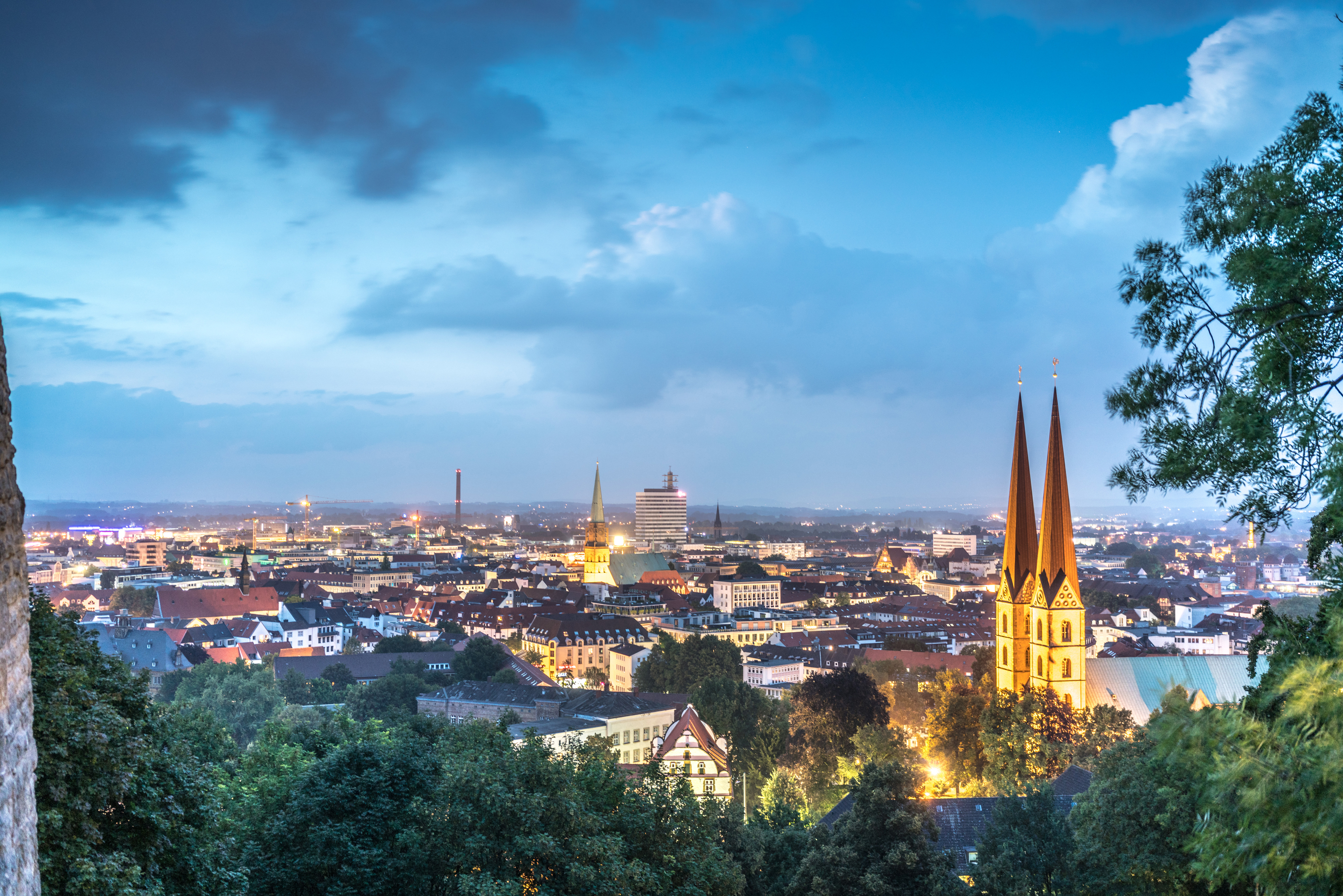 Panoramablick auf Bielefeld.
