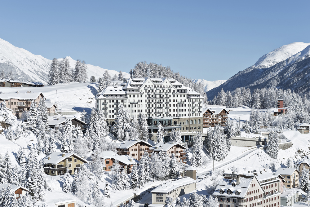 Carlton Hotel St. Moritz im Winter.