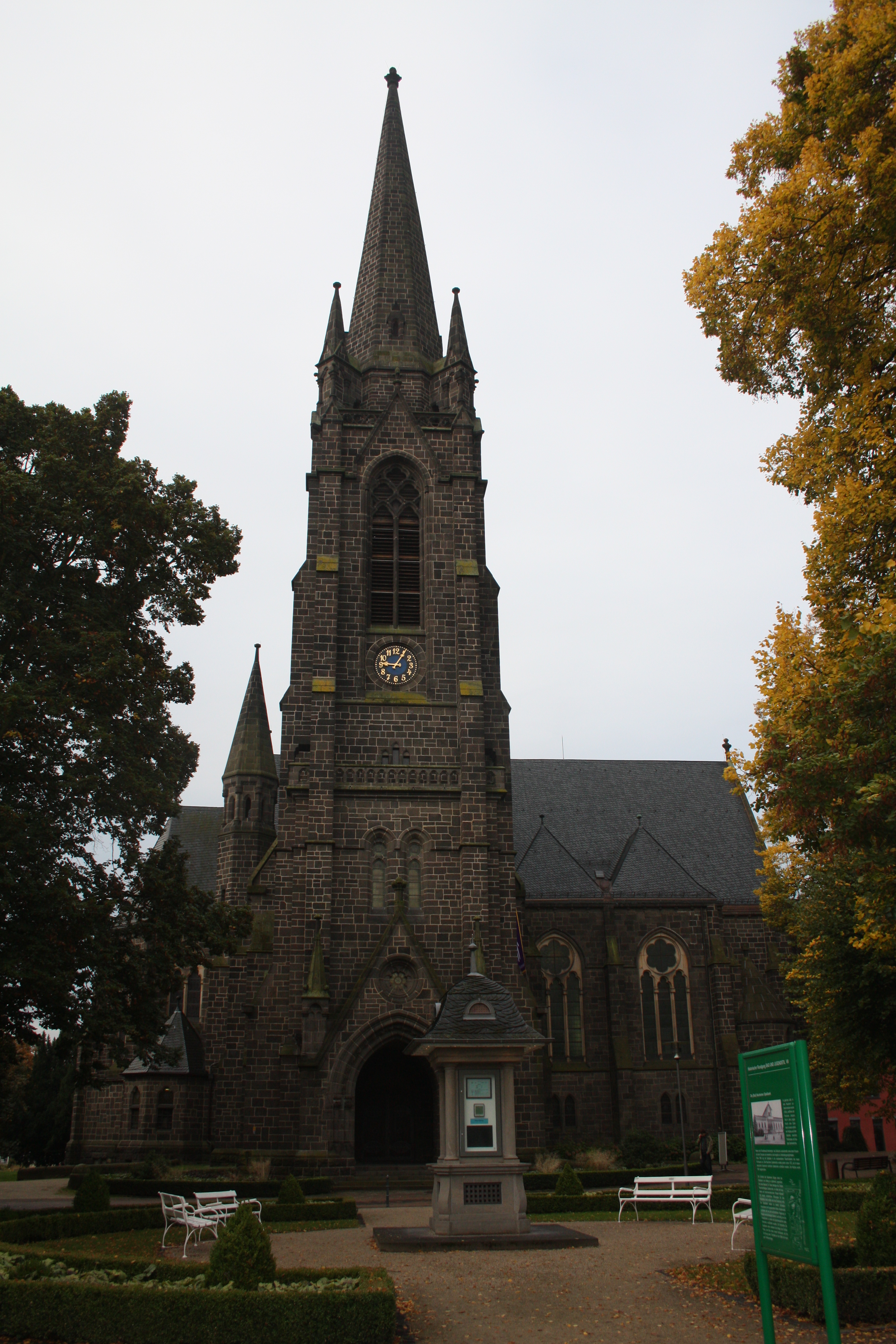 Die Dankeskirche als die zentrale evangelische Kirche von Bad Nauheim.
