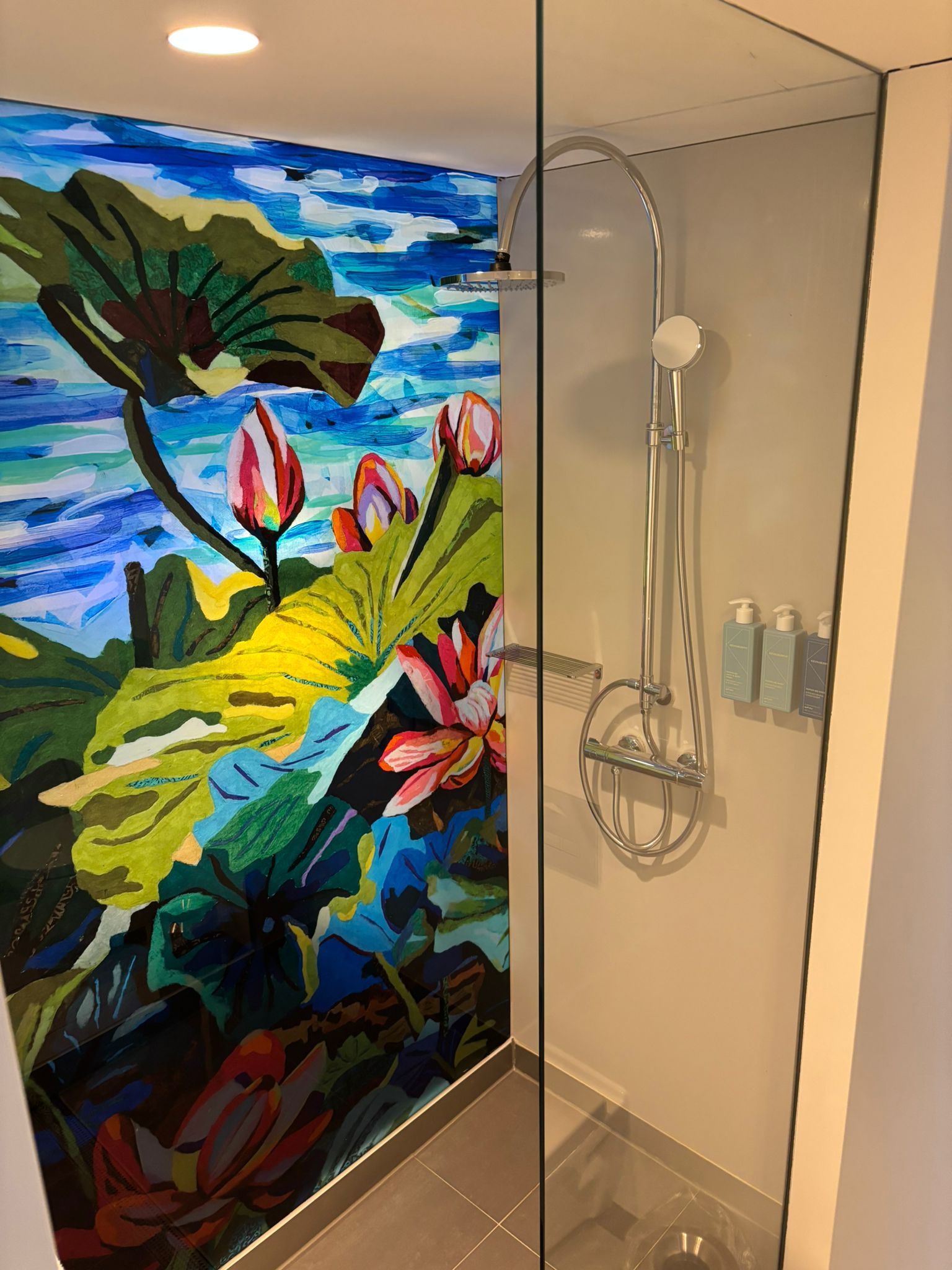 Dusche im artHotel cologne, Köln.
