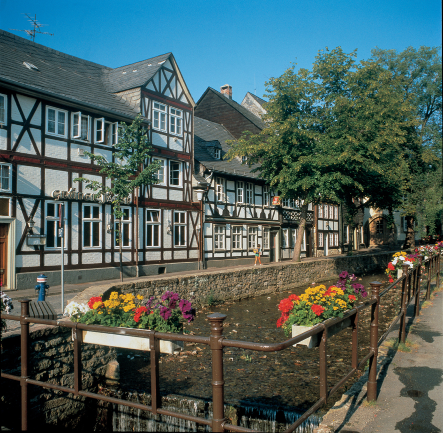 Goslar: Fachwerkhäuser an der Abzucht