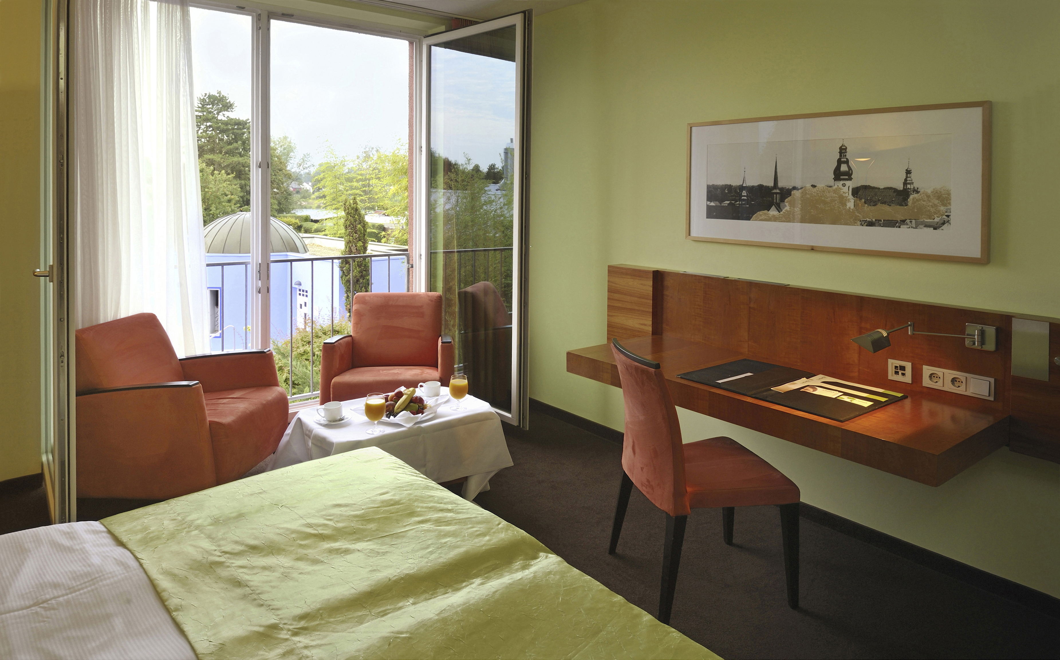 First-Class-Zimmer im Lindner Hotel Binshof Speyer.
