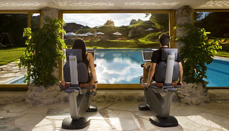 Fitness ist im Bio-Hotel Stanglwirt ein Erlebnis mit Panorama.
