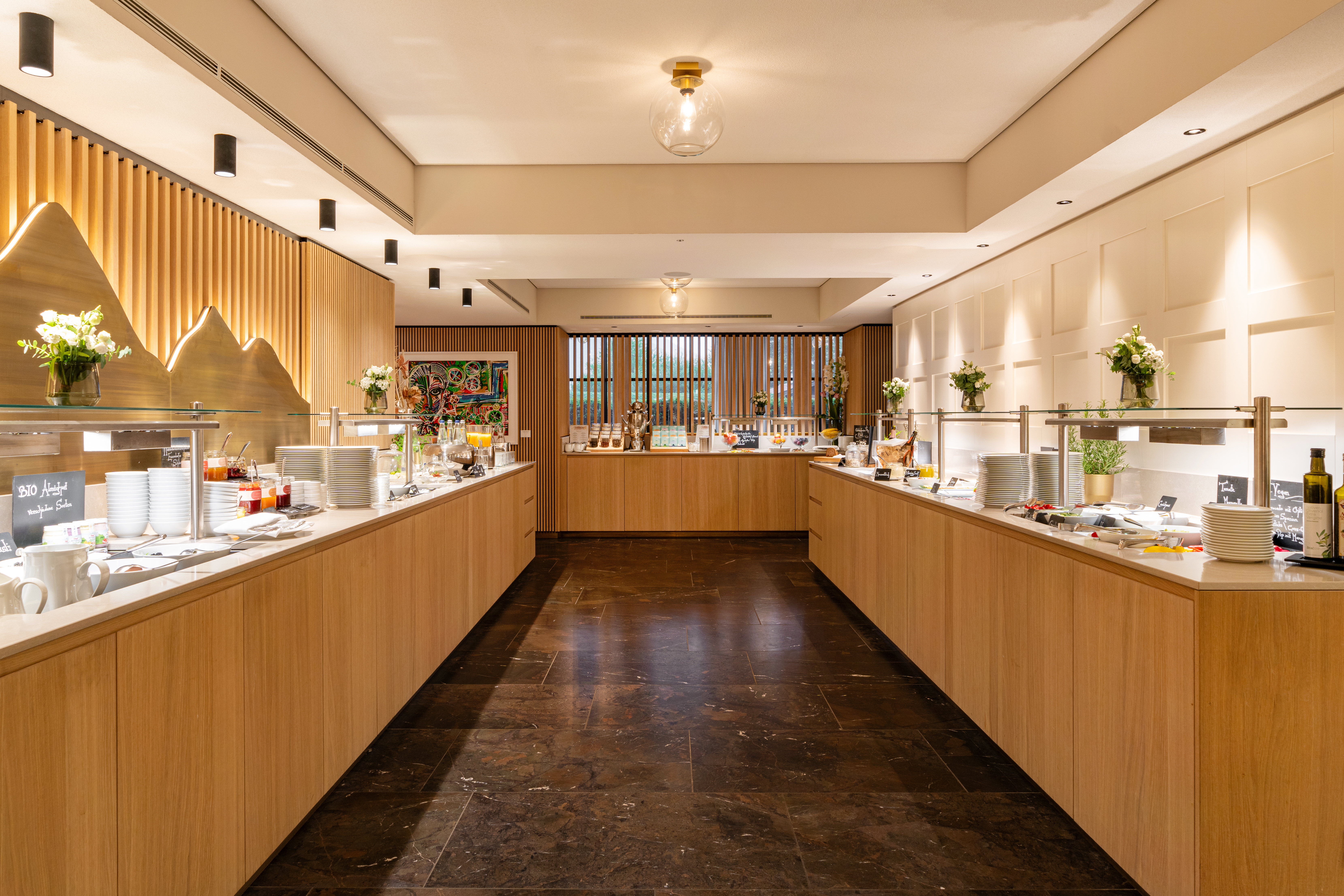 Frühstücksbuffet im Parkhotel Egerner Höfe, Rottach-Egern.
