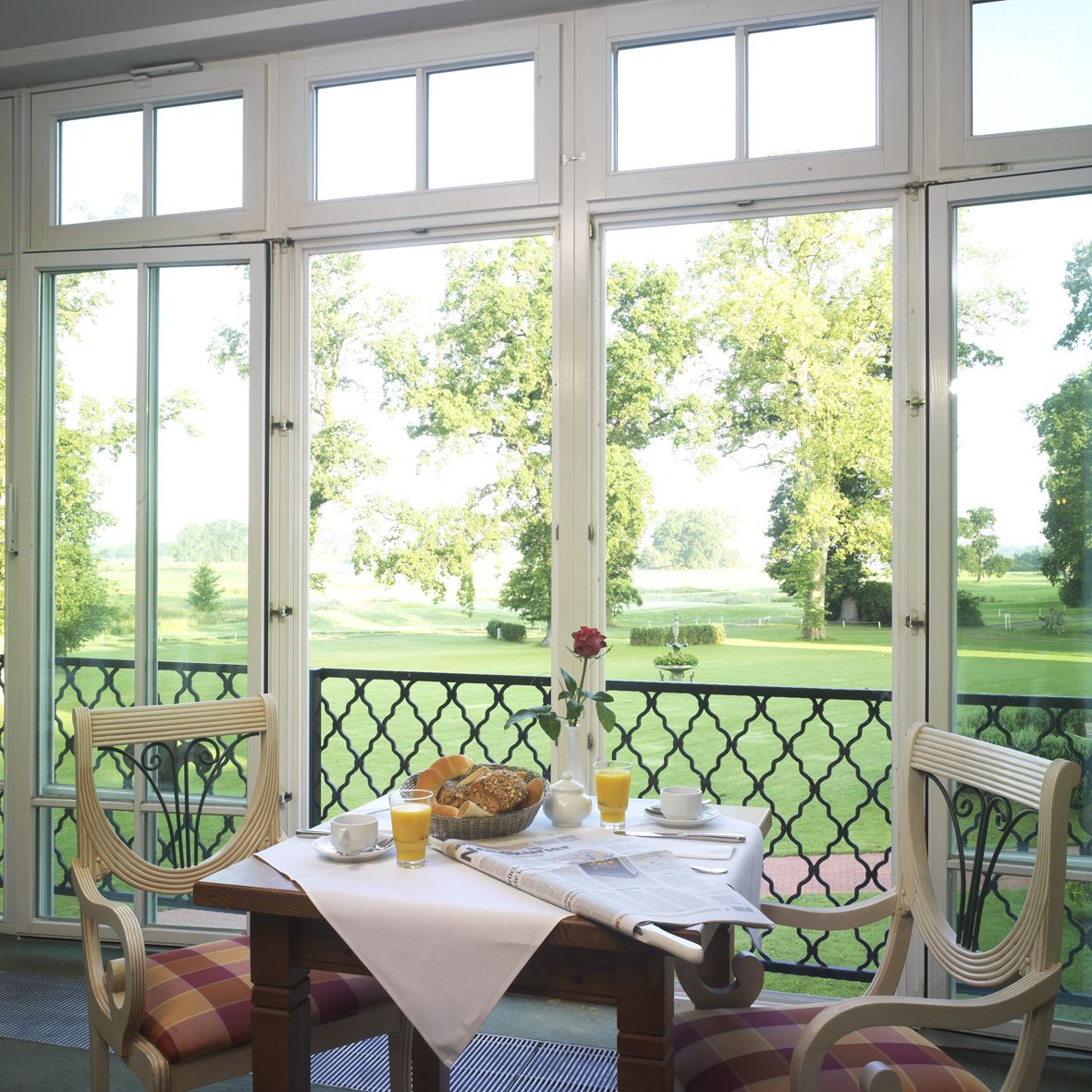 Frühstücksraum des Landhotel Schloss Teschow.