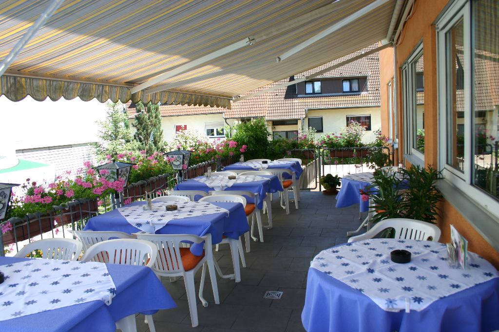 Terrasse des Gasthaus Mösle in Reute.