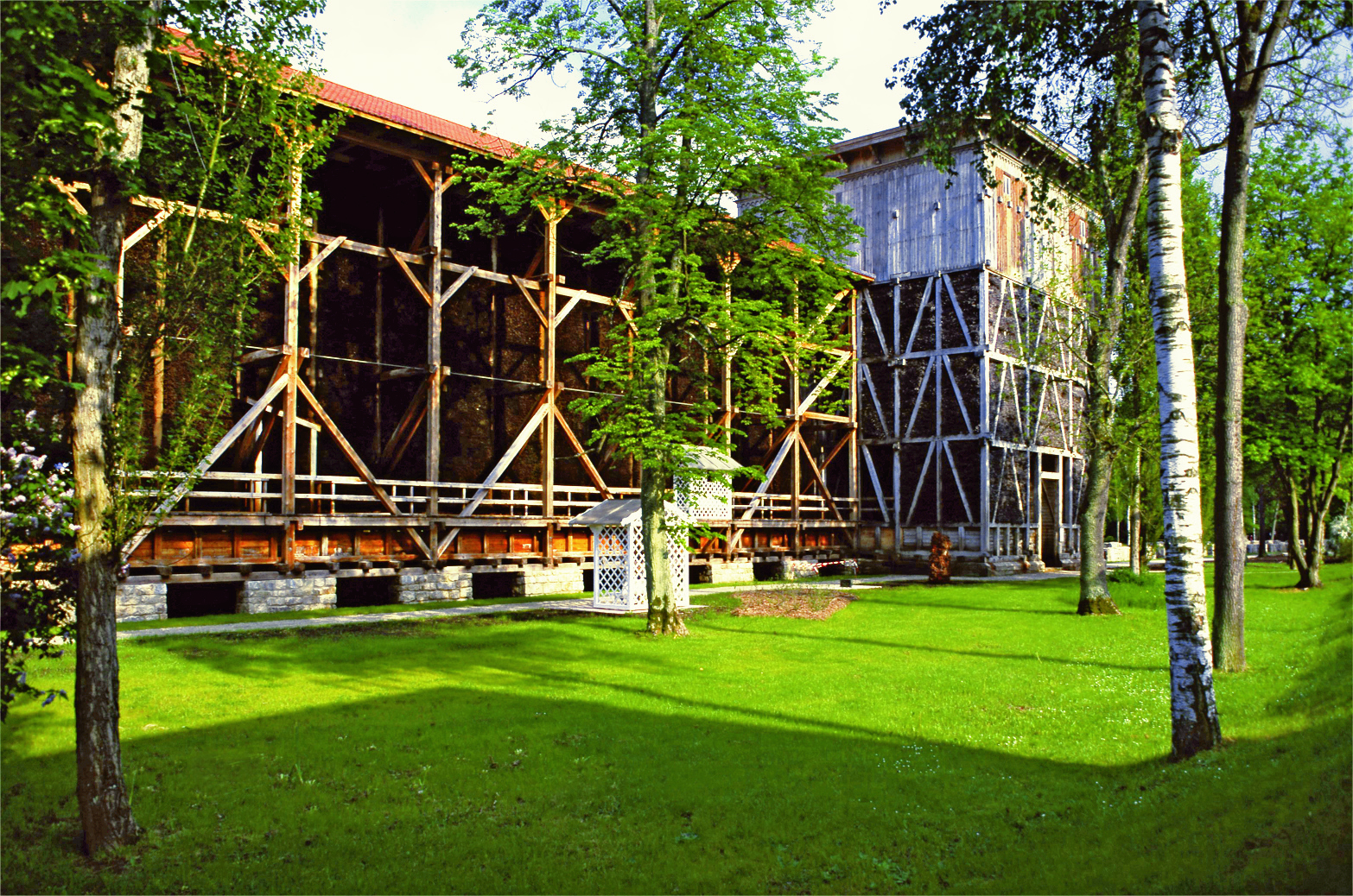 Der Gradierbau von Bad Kissingen war einst mehrere Kilometer lang und diente der Salzgewinnung.
