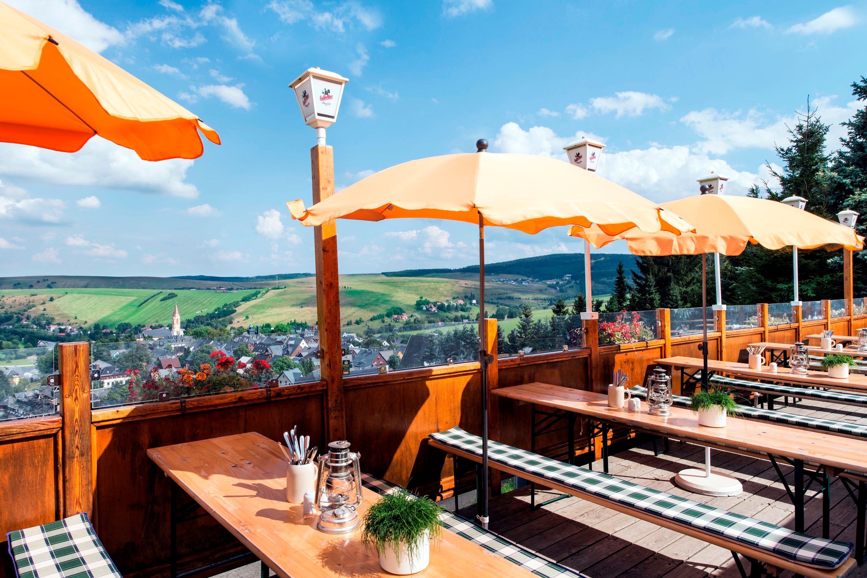 Pistenblick, AHORN Hotel am Fichtelberg.