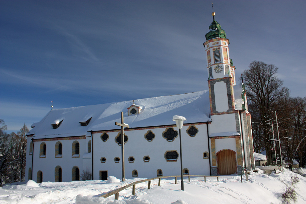 Kirche auf dem Kalvarienberg.
