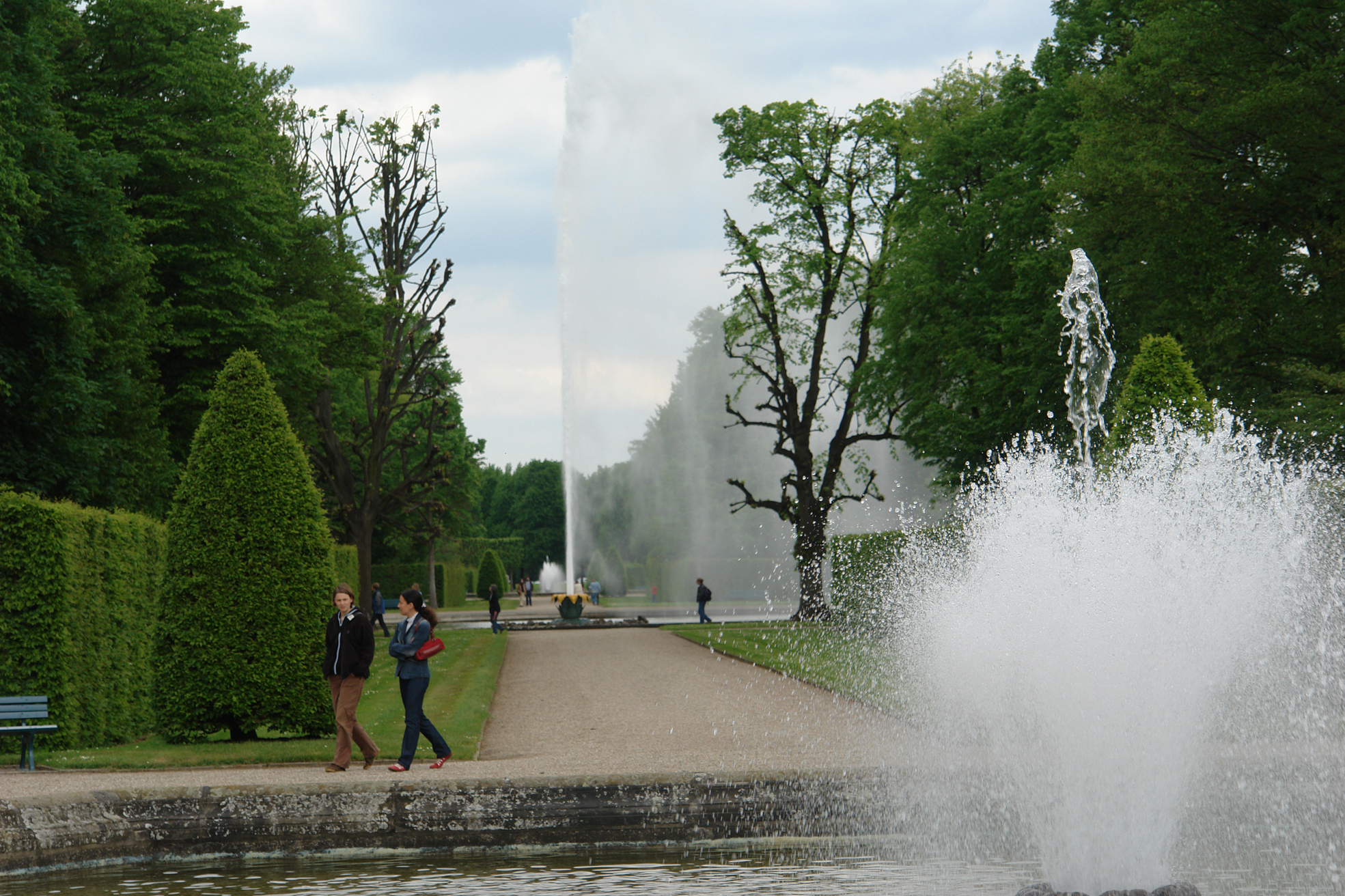 Wasserspiele in den Herrenhäuser Gärten Hannover.