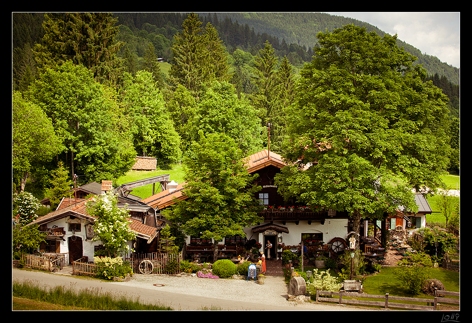 Gasthof & Heuhotel Schleifmühle in Unterammergau.