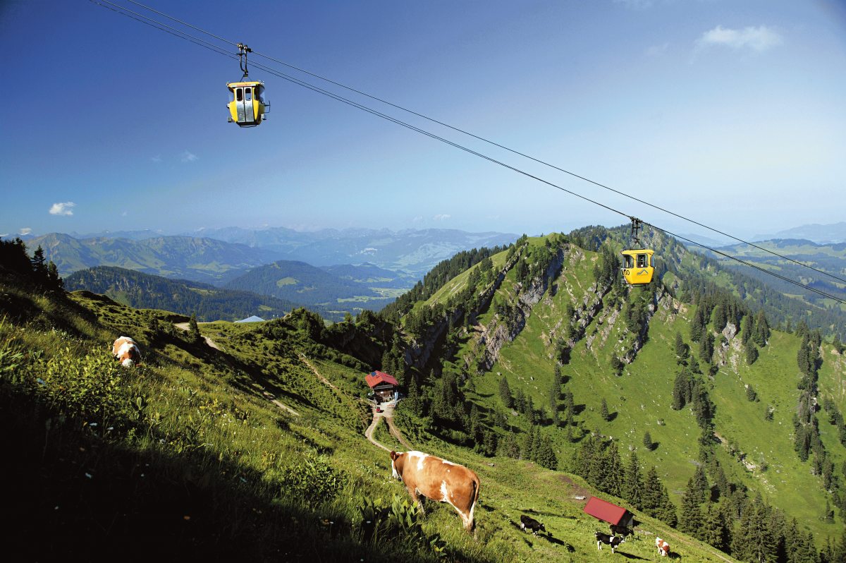 Hochgratbahn Oberstaufen im Sommer.
