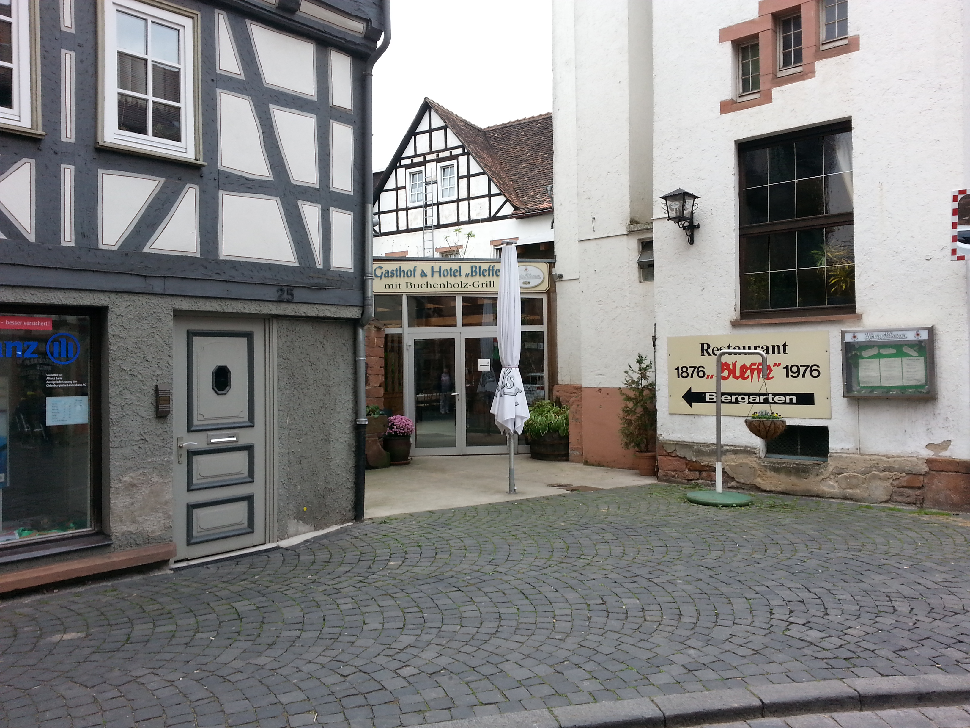 Wintergarten vom Hotel Bleffe in Büdingen.
