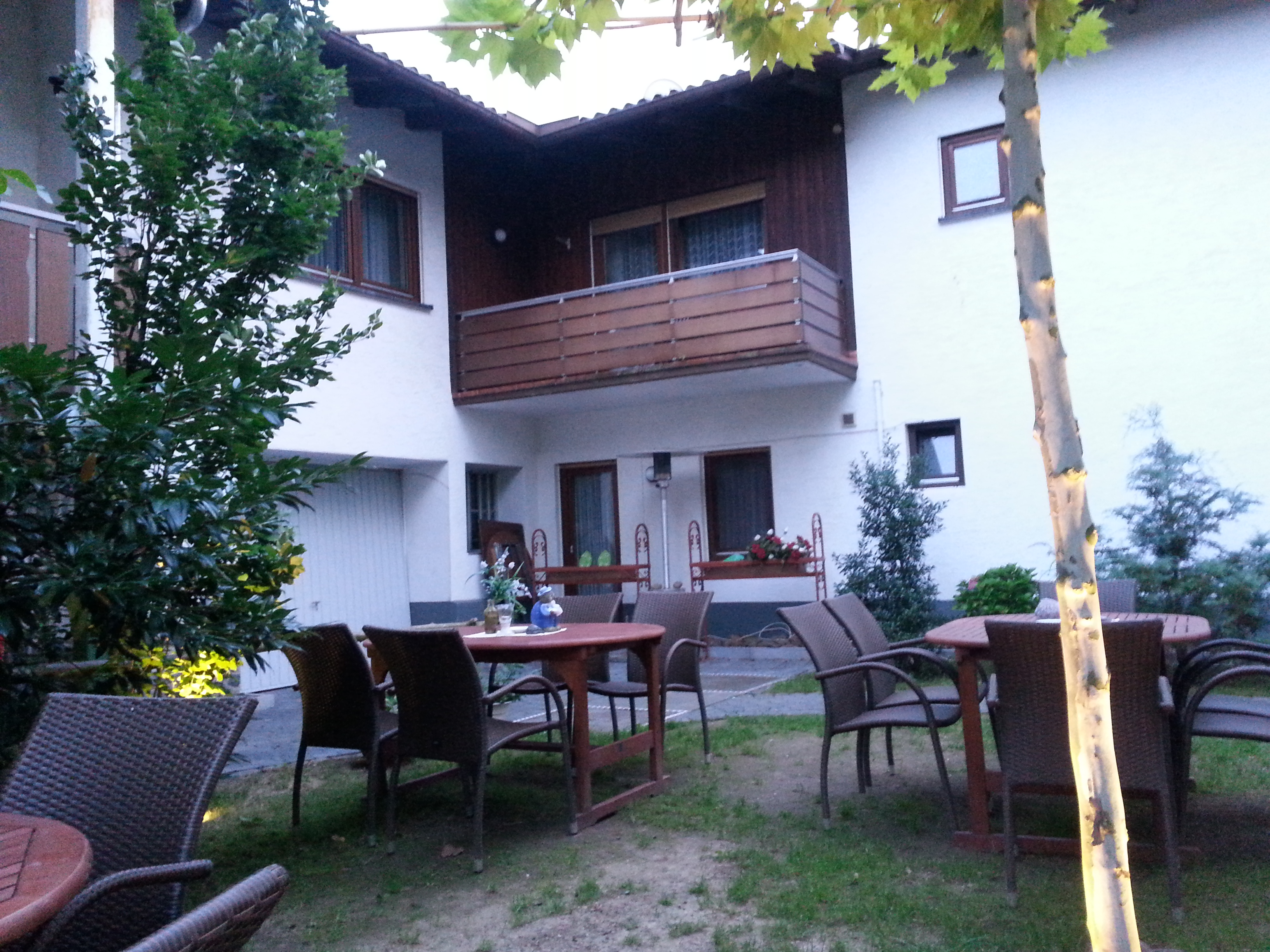 Balkone der Hotelzimmer im Landgasthof Kupferschmiede in Schotten - OT Rainrod.
