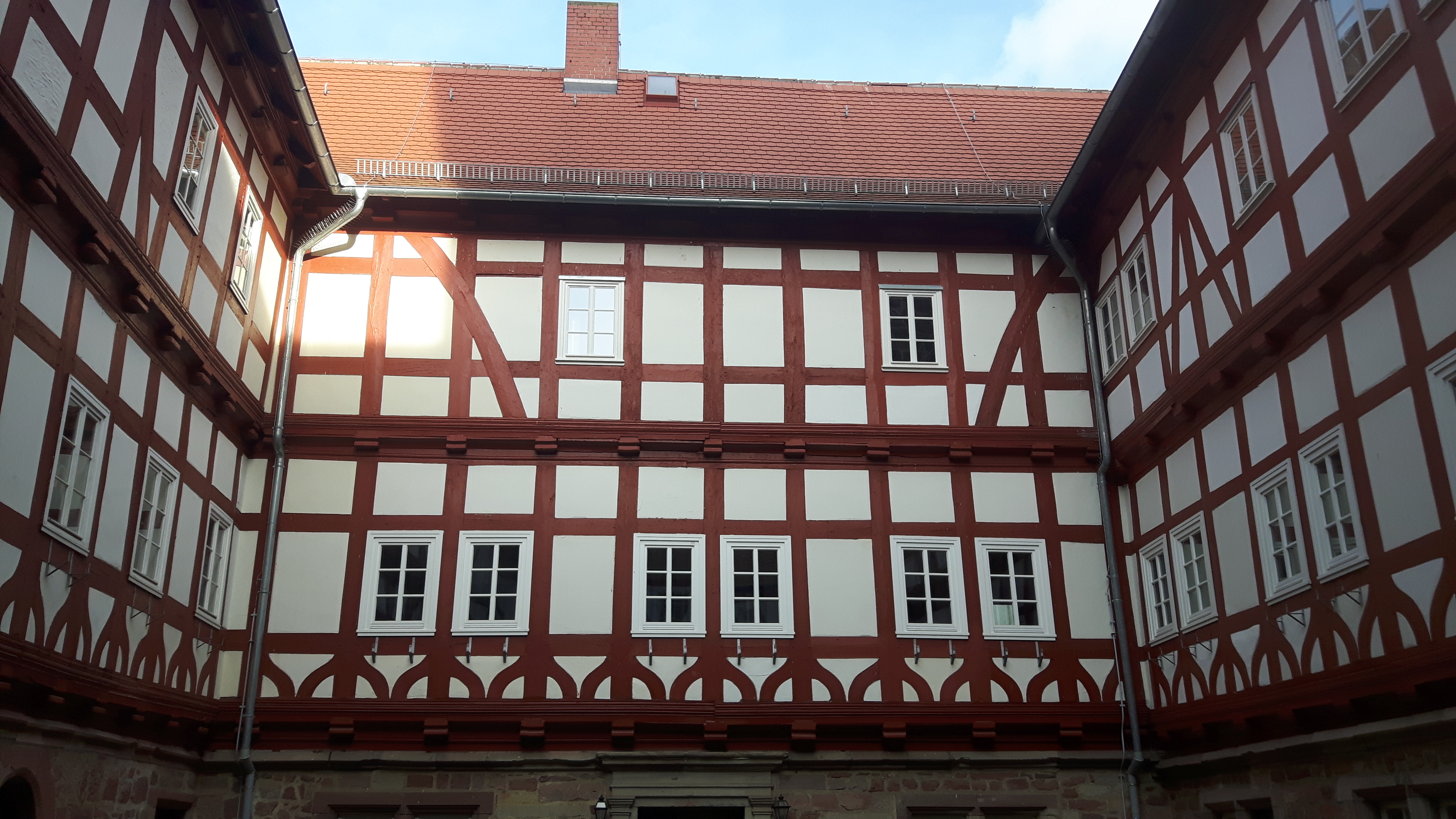Innenhof Schloss Eichhof, Bad Hersfeld.
