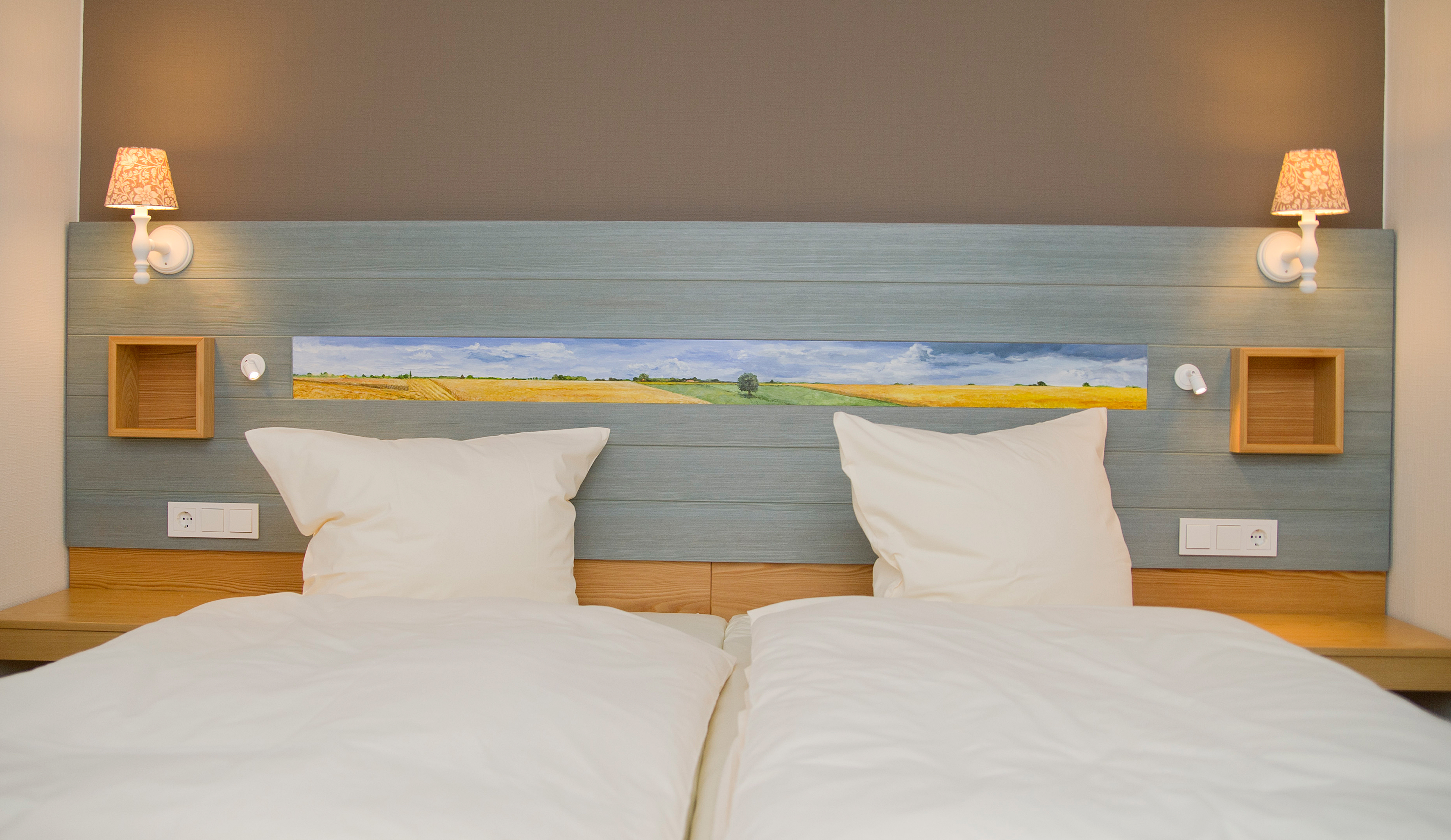 Doppelzimmer im Landgasthaus Okelmann, Warpe.
