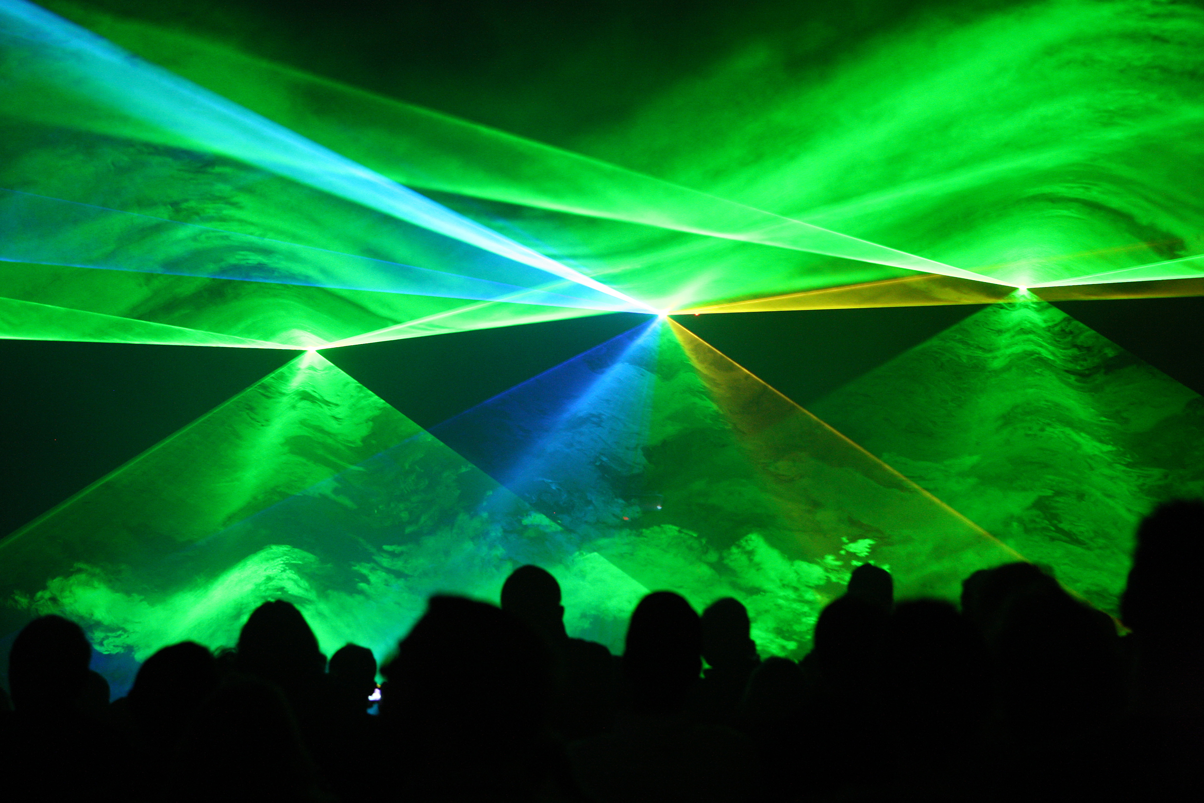Lasershow im phaeno Wolfsburg.

