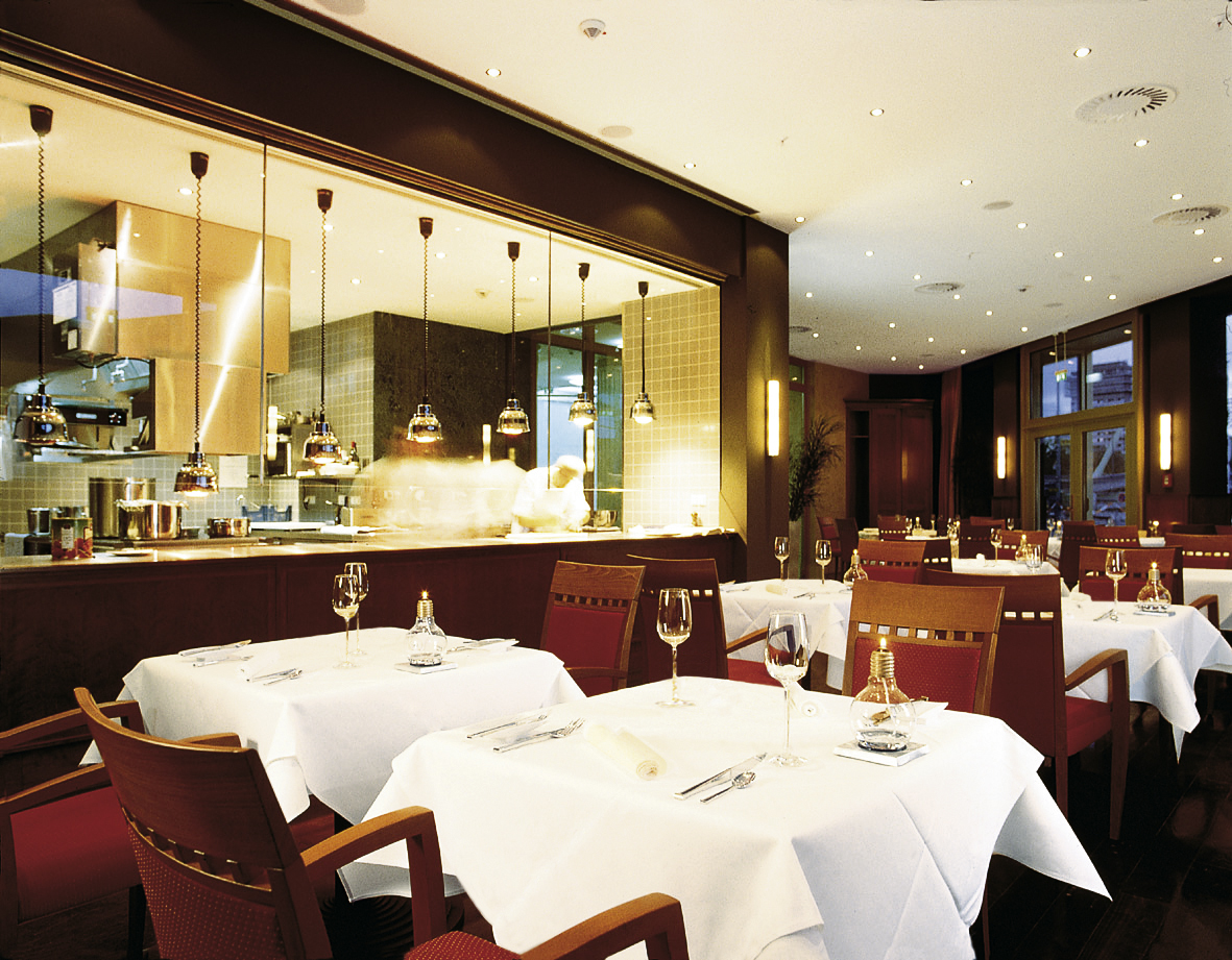 Restaurant New Brick im Lindner Hotel & Residence Main Plaza in Frankfurt am Main.