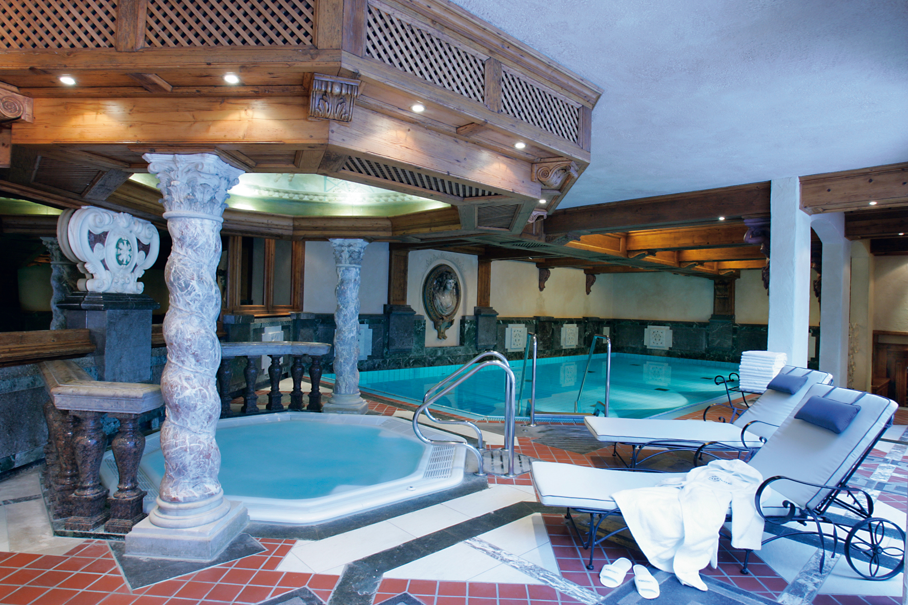 Indoor-Spa des Lindner Parkhotel & Spa Oberstaufen.