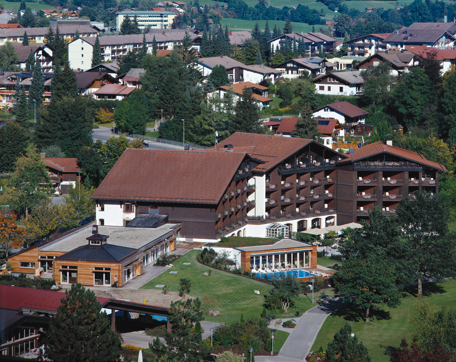 Lindner Parkhotel & Spa Oberstaufen in der Aussenansicht.