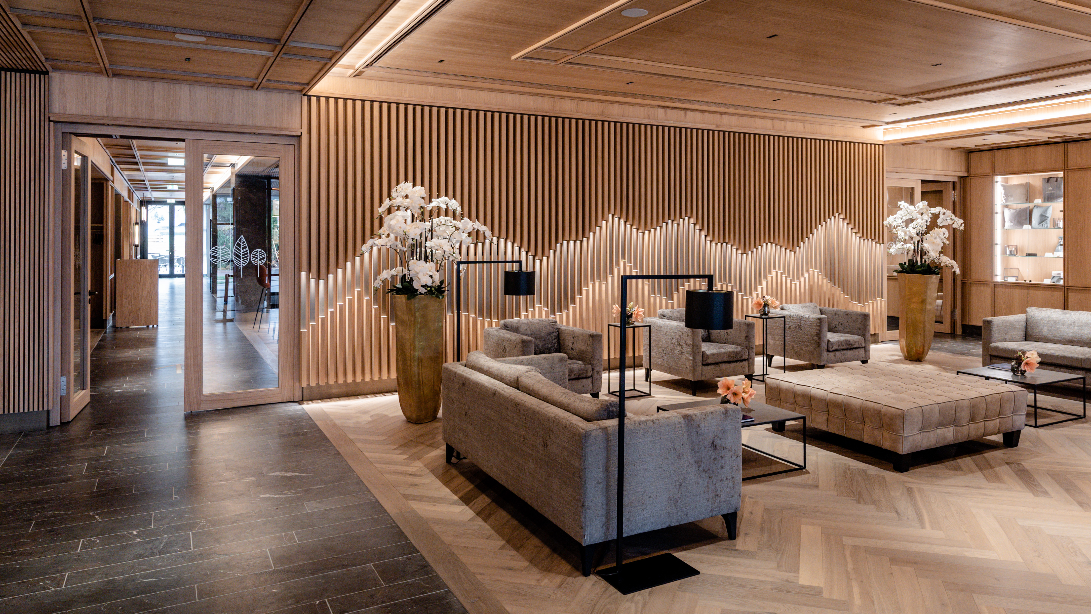 Lobby Parkhotel Egerner Höfe, Rottach-Egern.
