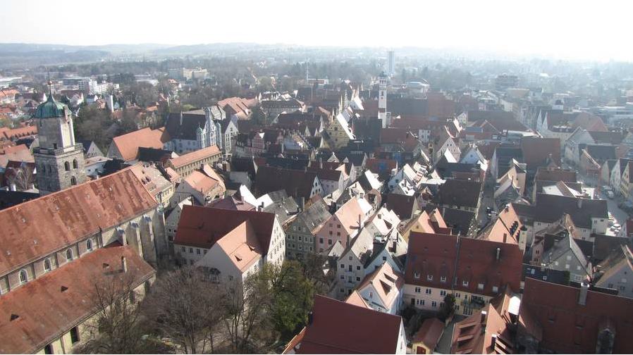 Luftbild Stadt Memmingen.
