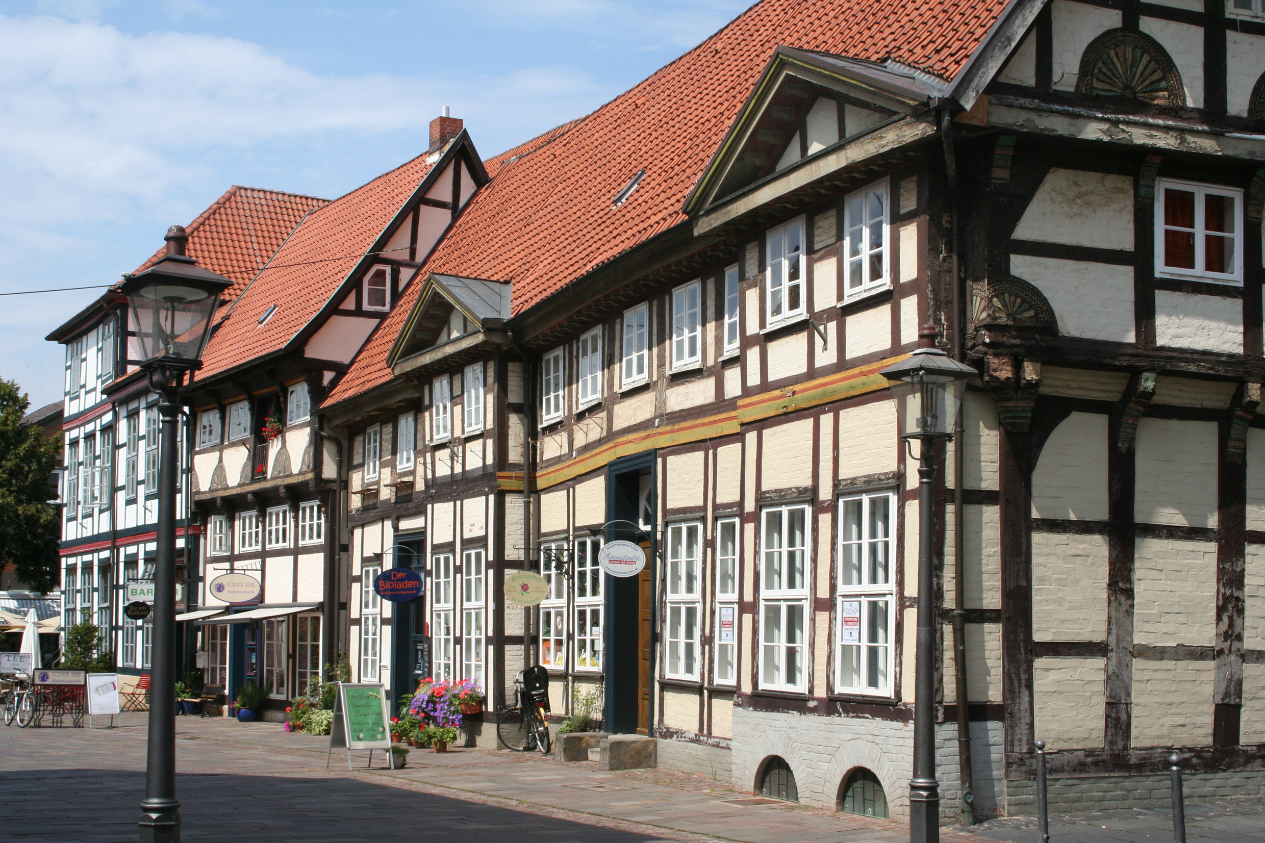 Teile der Altstadt von Nienburg an der Weser.
