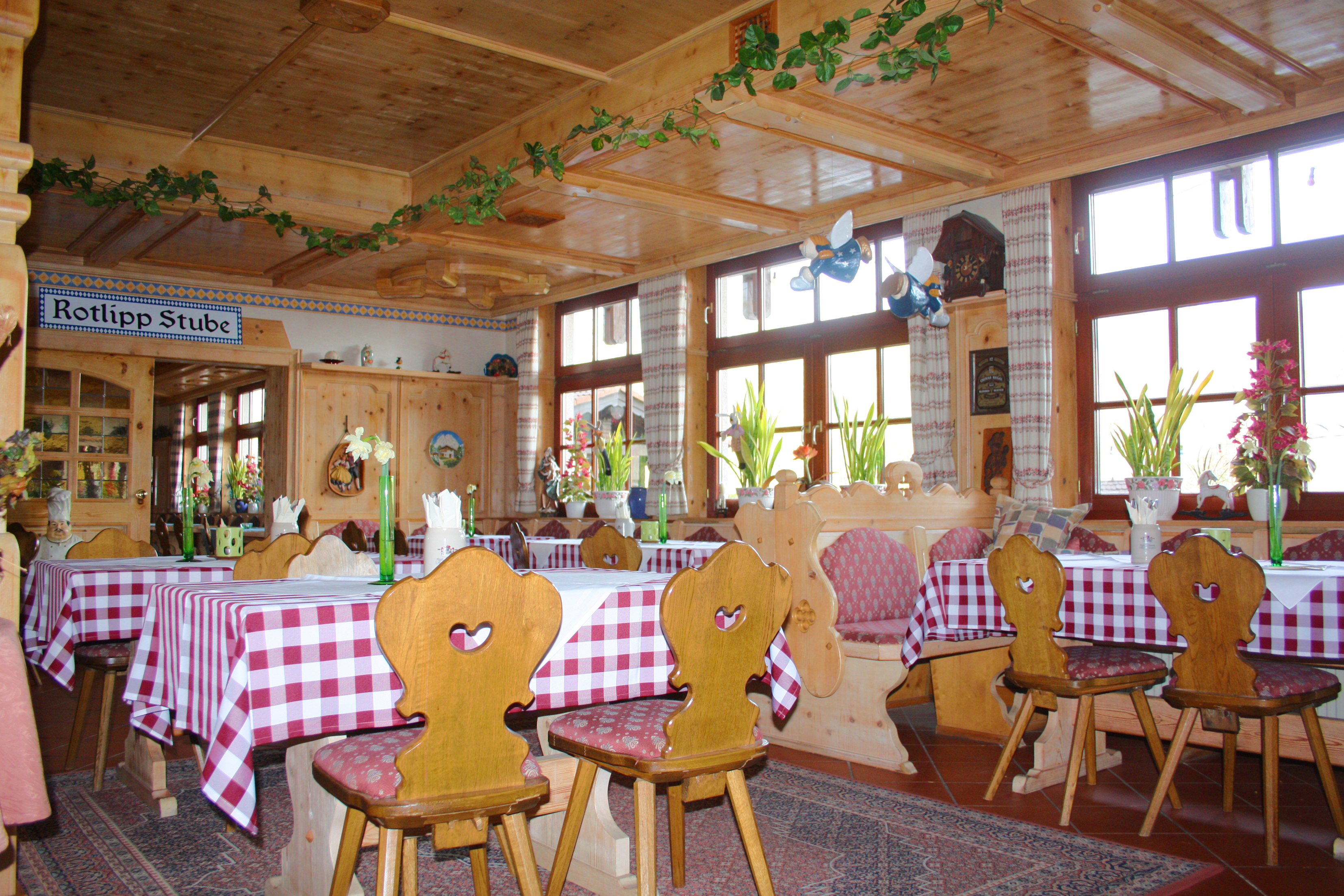 Restaurant im Landgasthof Rotlipp, Ortenberg.
