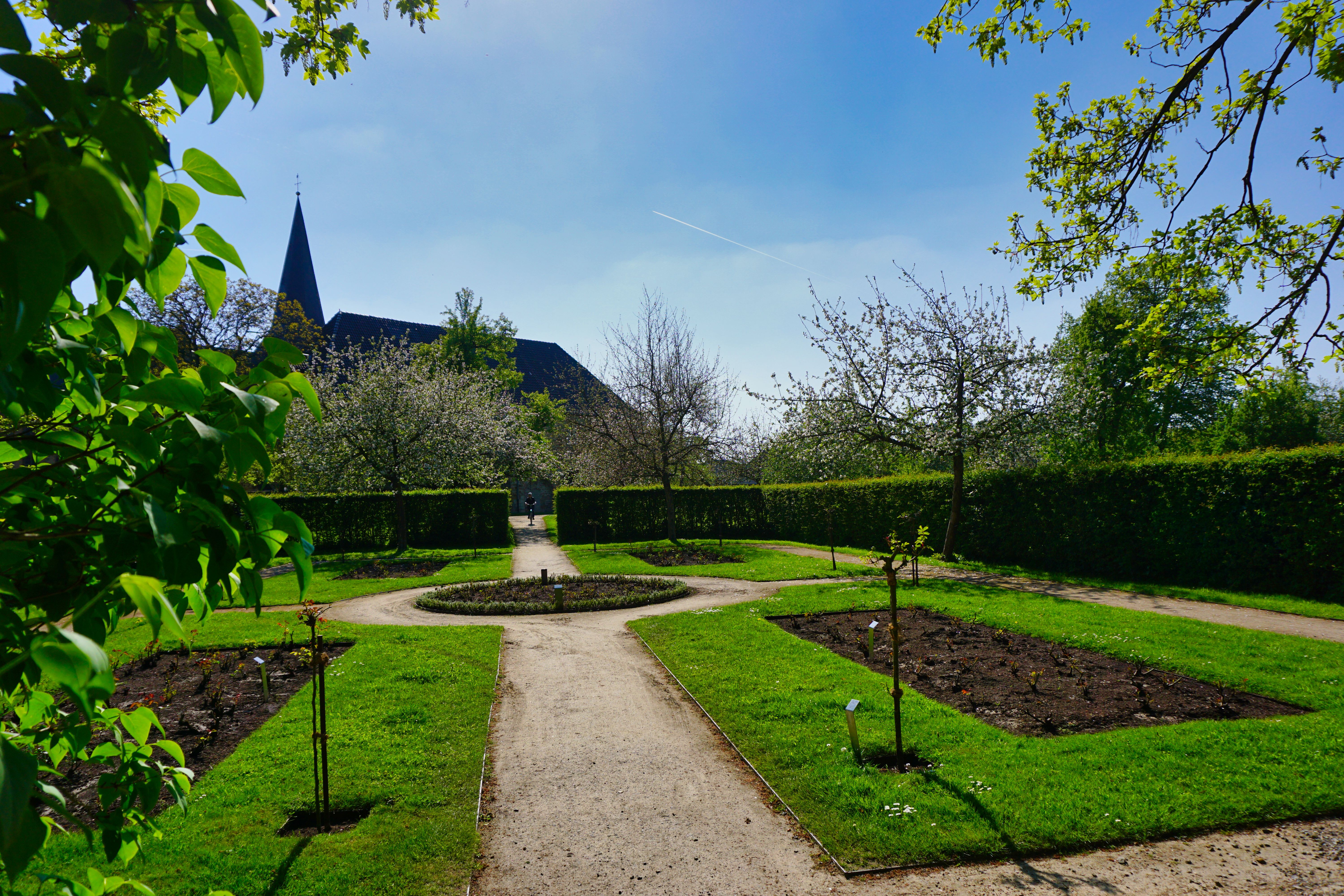 Rosengarten im Klostergarten Herzebrock, Herzebrock-Clarholz.
