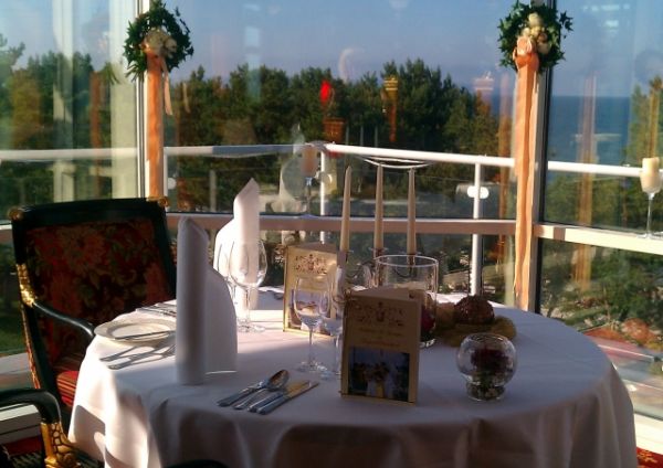 Restaurant im Rugard Strandhotel in Binz auf Rügen.
